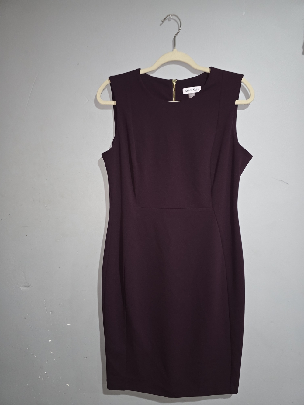 Calvin Klein Sleeveless Midi Dress — Plum